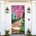 The Holiday Aisle® Spring Home Door Mural Polyester in White | 96 H x 36 W in | Wayfair DF6BD7726CF04A7ABDFFCA417B516D02