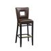 Regal Beechwood Square Open Back Bar & Counter Stool Wood/Leather in Black | 45 H x 18 W x 20 D in | Wayfair R2426UPH