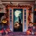 The Holiday Aisle® Cat on Pumpkins Door Mural Metal in Black | 80 H x 32 W in | Wayfair 753A680F39604B9A9ACF6F3605FD27A1