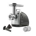 Moulinex ME6868 Meat Mincer Fleischwolf | 2200 Watt | 4 Zubehörteile inbegriffen | sicheres Reverse-System | schwarz/silber