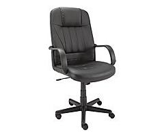 Aleratec Sparis Leather Executive High Back Swivel/Tilt Chair - Black