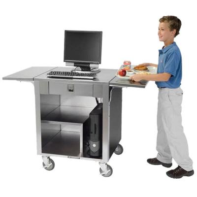 Lakeside 641B-05 Stainless Steel Cash Register Stand with Black Finish