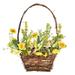 Vickerman 610510 - 10" x 14" Yellow Sunflower Basket (FY195010) Home Office Flowers in Pots Vases and Bowls