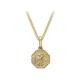 Carissima Gold Women's 9ct Yellow Gold Diamond Cut and Satin Octagonal St Christopher Pendant 8mm x 14.5mm on 9ct Yellow Gold Diamond Cut Curb Chain Necklace - 0.4mm - Length 46cm/18'