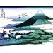 ArtVerse Japanese Cranes & Mount Fuji Wood Block Print Removable Wall Decal Vinyl in Green/Black | 18 H x 24 W in | Wayfair HOK014A1824A