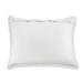 Ann Gish Silk Charmeuse French Knot Sham Silk in White | 20 H x 36 W x 3 D in | Wayfair SHCHK-WHI