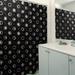ArtVerse Noira Gothard Classic Moon Phases Single Shower Curtain Polyester in Black/Brown | 74 H x 71 W in | Wayfair GOT071-SCDHOS