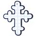 Coton Colors Gingham Cross Wall Décor Ceramic in Blue | 1 H x 8.5 W x 10 D in | Wayfair GNG-10CRS-BL