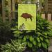 Caroline's Treasures Wild Boar Pig Check 2-Sided Polyester 15 x 11 in. Garden Flag in Yellow | 15 H x 11 W in | Wayfair BB7762GF