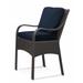 Braxton Culler Brighton Pointe Patio Dining Armchair w/ Cushion Wicker/Rattan in Black/Gray | 44 H x 25 W x 28 D in | Wayfair 435-129/6345-61