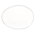 Canvas Home Abbesses Colored Rim Porcelain Serving Platter Porcelain China/All Ceramic in White | 10 W in | Wayfair C37-PLS-GY