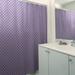 East Urban Home Katelyn Elizabeth Geometric Ombre Stripe Single Shower Curtain Polyester in Gray/Blue/Indigo, Size 74.0 H x 71.0 W in | Wayfair
