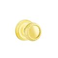 Emtek Passage Rope Knob w/ Rope Rose Brass in Yellow | 2.75 H x 2.75 W x 2.75 D in | Wayfair 8101RKUS3