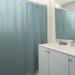 East Urban Home Katelyn Elizabeth Geometric Ombre Stripe Single Shower Curtain Polyester in Green/Blue, Size 74.0 H x 71.0 W in | Wayfair