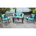 Madison 4 Piece Sectional Seating Group w/ Cushions Metal in Blue kathy ireland Homes & Gardens by TK Classics | Outdoor Furniture | Wayfair