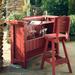 Uwharrie Chair Companion 3 Piece Bar Set Wood in Red | 41.75 H x 53 W x 27 D in | Outdoor Furniture | Wayfair