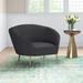 Barrel Chair - Willa Arlo™ Interiors Shurtz 43.5" Wide Barrel Chair Velvet/Fabric in Gray | 30.5 H x 43.5 W x 31.75 D in | Wayfair