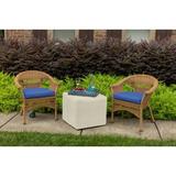 Wildon Home® Outdoor Sunbrella Seat Cushion 19.5" W x 19.5" D Acrylic, Wicker in Blue | 2.5 H x 19.5 W in | Wayfair