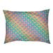 Tucker Murphy Pet™ Campion Pastel Rainbow Scales Pillow Polyester in Green/Blue/Yellow | 9.5 H x 29.5 W x 19.5 D in | Wayfair