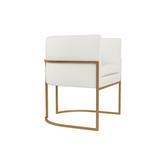 Inspire Me! Home Décor Giselle Velvet Arm Chair Upholstered/Velvet in White | 28 H x 24.4 W x 23.2 D in | Wayfair TOV-D6303