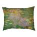 Tucker Murphy Pet™ Carlucci Water Lilies Reflection Dog Pillow Polyester in Green/Yellow | 7.1 H x 52 W x 42 D in | Wayfair