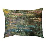 Tucker Murphy Pet™ Carlucci Water Lily Pond at Giverny Dog Pillow/Classic Polyester in Green | 42 H x 42 W x 17 D in | Wayfair