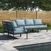 Lark Manor™ Analyssia Outdoor 5 Piece Sectional Seating Group w/ Cushion Metal in Gray | Wayfair 1E07AD291B814A0B9EB4B7B32DB70F96