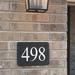 The Slate Masons Slate 1-Line Wall Address Plaque Stone in Black | 8 H x 12 W x 0.375 D in | Wayfair #3A--BL-WH