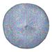 Ebern Designs Leffel Swirly Floral Floor Pillow Polyester/Polyfill blend in Blue/Yellow/Indigo | 30 H x 30 W x 7 D in | Wayfair
