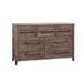 Birch Lane™ Cisco 7 Drawer 66" W Double Dresser Wood in Gray | 40.37 H x 66 W x 17 D in | Wayfair F299B97FD0A24A6D969D418A0689B3A2