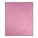 East Urban Home Classic Hand Drawn Chevron Pattern Fleece Blanket Microfiber/Fleece/Microfiber/Fleece in Pink | 60 W in | Wayfair