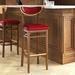 Regal Bar & Counter Stool Wood/Leather in Brown/Red | 40.5 H x 17 W x 17 D in | Wayfair R2510USB-26