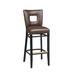 Regal Beechwood Square Open Back Bar & Counter Stool Wood/Leather in Brown | 41 H x 18 W x 20 D in | Wayfair R2426FUS-26