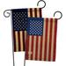 Breeze Decor 2 Piece American Vintage Flags of the World Nationality Impressions Decorative Vertical2-Sided Flag Set in Blue/Red | Wayfair