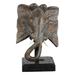 World Menagerie Dorotea Elephant Head Wood Bust Wood in Brown/Gray | 9.25 H x 6.5 W x 4.9 D in | Wayfair ADB55DDB2F4B43169507CC598E02596F