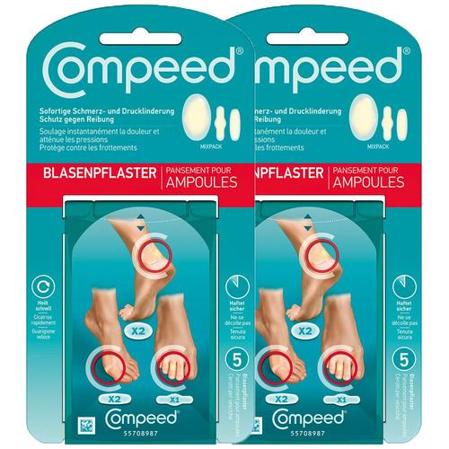 Compeed Blasenpflaster Mixpack Doppelpack 2x5 St Pflaster