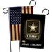 Breeze Decor 2 Piece American Army Military Impressions Decorative Vertical 2-Sided Polyester Flag Set in Black/Yellow | 18.5 H x 13 W in | Wayfair