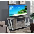 "Graystone 60"" TV Stand in Gray / White - Convenience Concepts 112085GYWF"