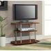 Designs2Go No Tools 3 Tier TV Stand in Cherry - Convenience Concepts 131020CH