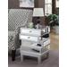 Gold Coast J Daniels End Table in Silver / Mirror - Convenience Concepts 413888SS