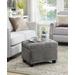5th Avenue Storage Ottoman in Gray Velvet - Convenience Concepts 163010FVGY