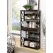 Oxford 5 Tier Bookcase with Drawer in Black - Convenience Concepts 203051BL