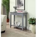 American Heritage Hall Table /w Drawer & Shelf in Gray Finish - Convenience Concepts 8013081GY