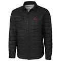 Cincinnati Reds Cutter & Buck Rainier Shirt Full-Zip Jacket - Black