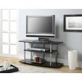 Designs2Go No Tools 3 Tier Wide TV Stand in Espresso - Convenience Concepts 131031ES