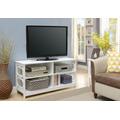 Omega TV Stand in White - Convenience Concepts 203056W