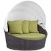 Convene Canopy Outdoor Patio Daybed in Espresso Peridot - East End Imports EEI-2175-EXP-PER