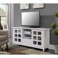 "Newport Park Lane 60"" TV Stand in White - Convenience Concepts 131127W"
