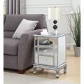 Gold Coast Vineyard 3 Drawer Mirrored End Table - Convenience Concepts-413359S