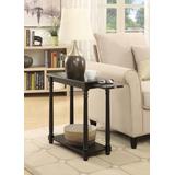 French Country Regent End Table in Black Finish - Convenience Concepts 7103059BL